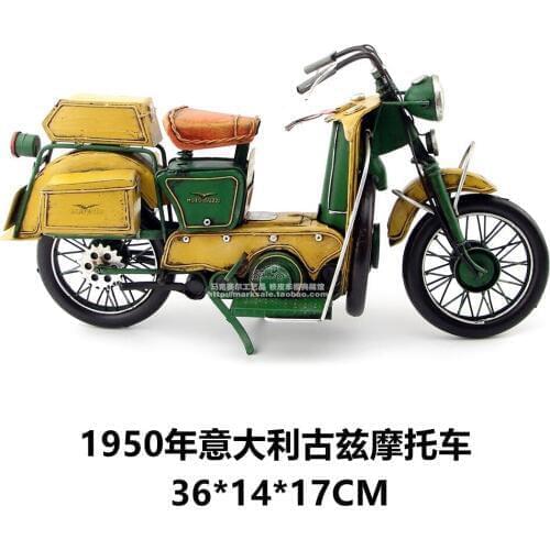 Europe Motor Style Retro Italy Guzi Motorcycle Model Creative Mini Iron Motorbike Best Gift Home Bar Decoration