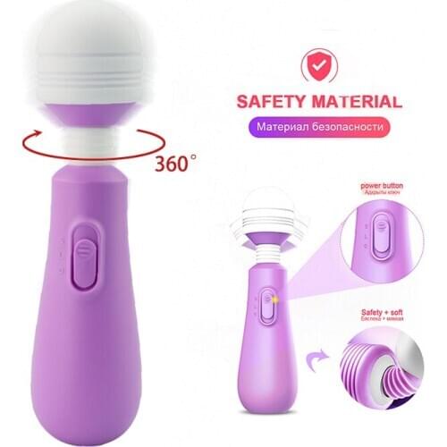 Dildo AV Stick Sex Toys Body Massager Masturbator Clitoral Nipples Stimulation Strong Shock Mini G-point Vibrator Adult Women