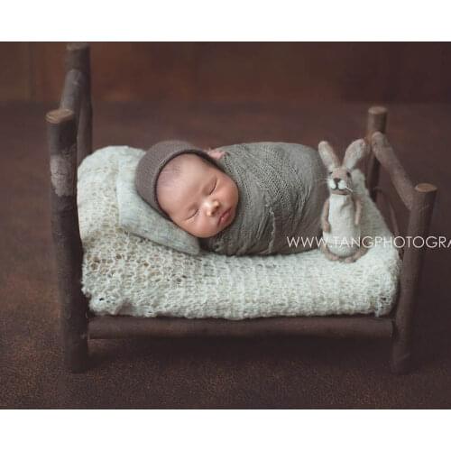 Fantasyland Props Original Wooden Bed Newborn Photography Props Baby Photo Shooting Props Studio Accessories