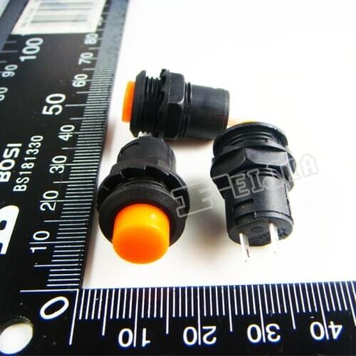 DS-425B Button color Orange 1A/250VAC ON-OFF 2Pin Non Self-locking Push Button Switch (Self reset switch) 100Pcs/lot