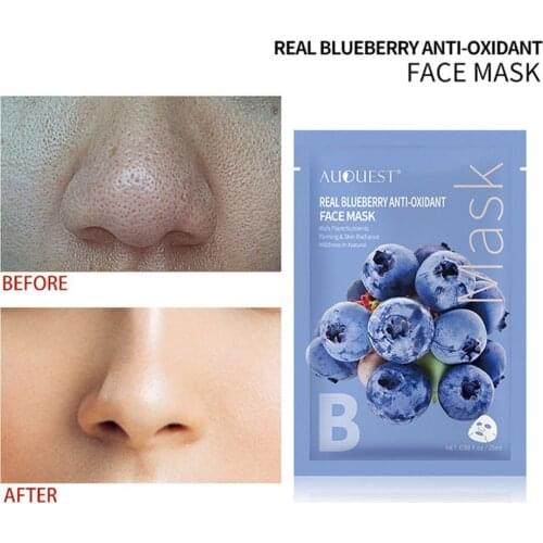 Hyaluronic Acid Serum Blueberry Vitamin C Mask Face Mask Liquid Collagen Skin Care Anti Age Facial Moisturizing Mask Skin Care