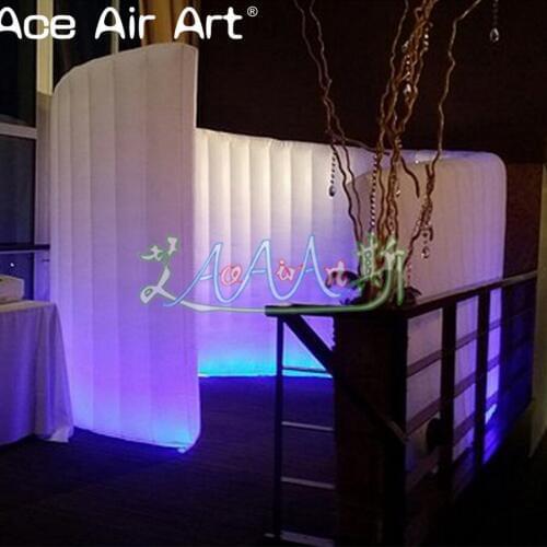 Customized 3m height led photo booth wall inflatable background wall,curve wall,party wall for sale