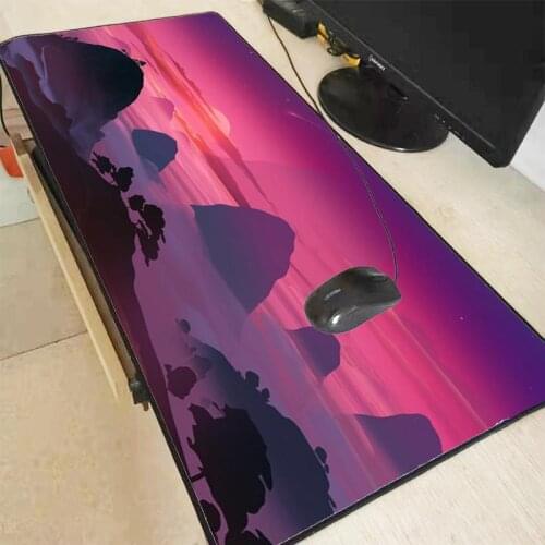 MRGBEST Extra Large Pink Sunse Mouse Pad Computer Gaming Mousepad Anti-slip Natural Rubber with Locking Edge Gaming Mouse Mat
