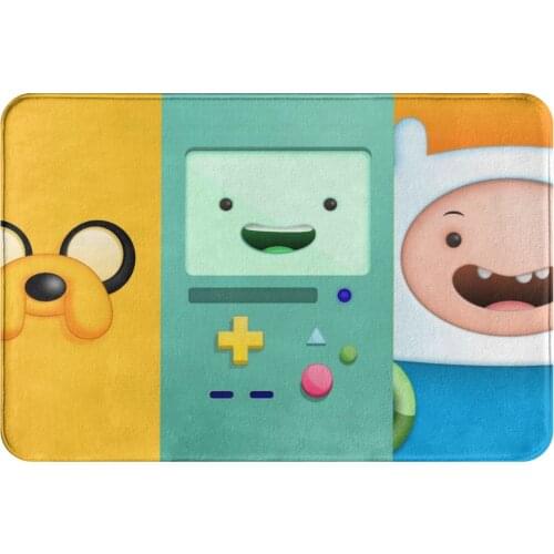 Adventure Time Finn Jake TV Bathroom Mat Three Doormat Kitchen Carpet Balcony Rug Home Decor