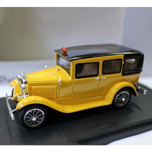 Diecast 1:43 Alloy Ford Classic Car Taxi Resin Vehicle Static Model Collection Decoration Gift Display Boys Toy Ornaments