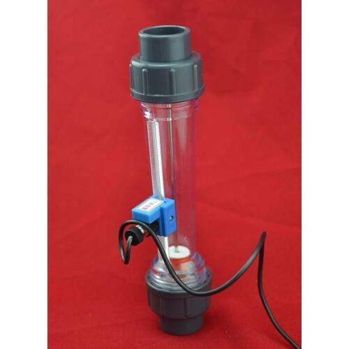 LZS-15A 10 to 100L/H~1000L/H Pipeline plastic tube water rotameter with flow alarm swith lower limit(default) or upper limit