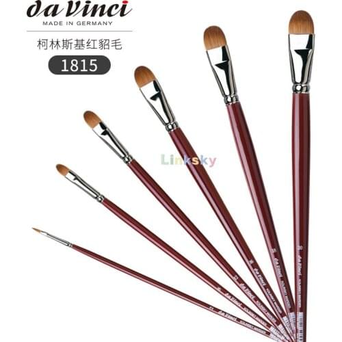 Da Vinci Oil & Acrylic Series 1815 Oil Paint Brush, Filbert Kolinsky Red Sable,Excellent for precise, controlled brush strokes