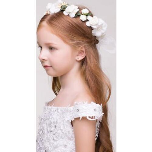 Fashion Girl Crown Rose Flower Hair band Headband Wedding Hair Garland Headpiece