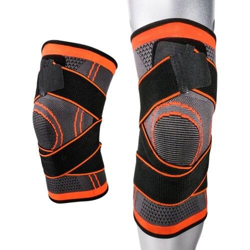 Sports Fitness Knee Pads Cycling Pressurized Support Elastic Bandage Braces Elastic Nylon Running Compression Arthritis Muscle