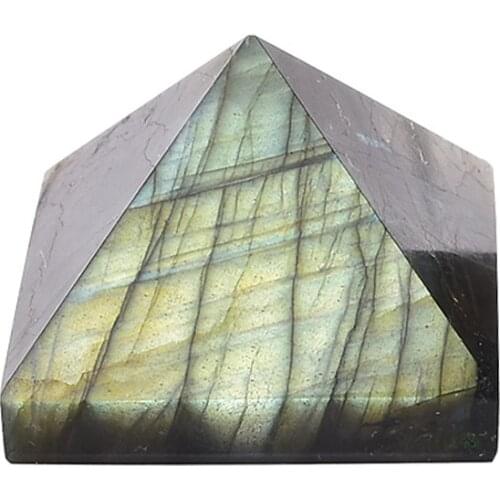 Natural Crystal Pyramid Quartz Labradorite Healing Stone Chakra Reiki Obelisk Meditation Crystal Point Home Decoration Crafts
