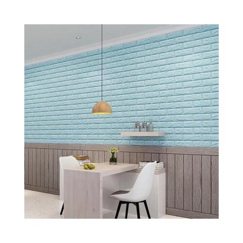 Novelty Wall Stickers Home Wall Decoration Pe Foam Self-Adhesive Wall Panel White 3D Brick Pattern Wall Sticker Wallpaper