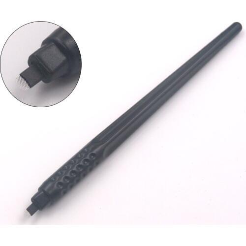 New 10pcs Disposable Microblading Pen handtools With 18U/15M1/PCD14 Needles Eyebrow Blade Manual Microblade Needle