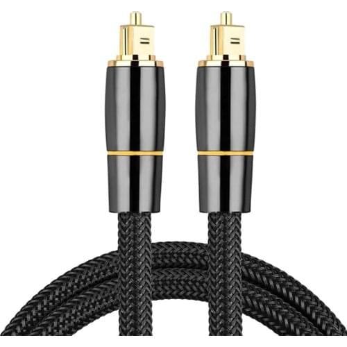 K92F Optical Audio- Cable Creation Digital SPDIF 5.1 Channel Power Amplifier Cable with Metal Connectors for Home Theater TV