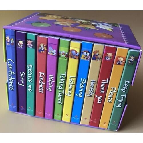 3-7 year 12 book/set A Case of Good Manners Children English picture Cultivation of good manners and habits Paperboard book