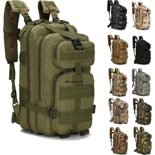 Military Tactical Molle Rucksack 3P Army Travel Backpack Hiking Daypack Outdoot Sport Camping Hunting Backpacks