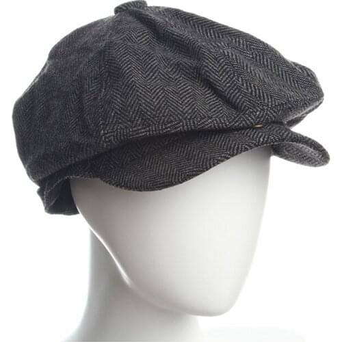 Newsboy Caps Herringbone fringes Flat Caps Hats for women Men hats Warm Winter Octagonal Hat Male Female Gatsby Retro