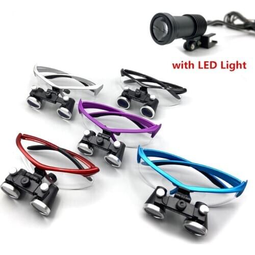 Top Quality 2.5/3.5X Surgery Surgical Medical Operation Dental Loupes Binocular Magnifier 5WLED Focus Headlight Headlamp