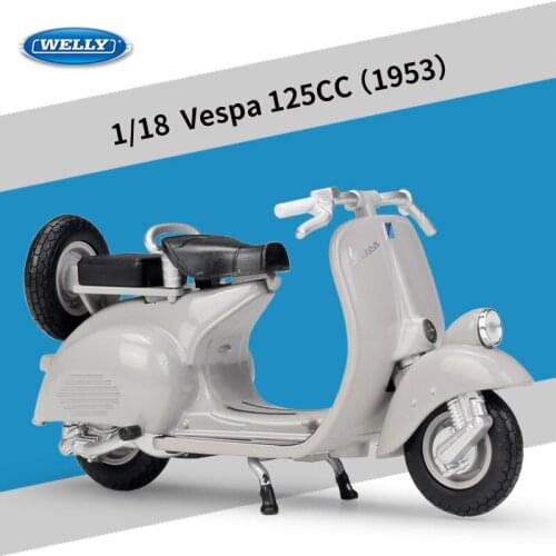 Welly 1:18 Diecast 1953 125CC High Simulator Motorcycle Bike Scooter Motorbike Alloy Metal Model