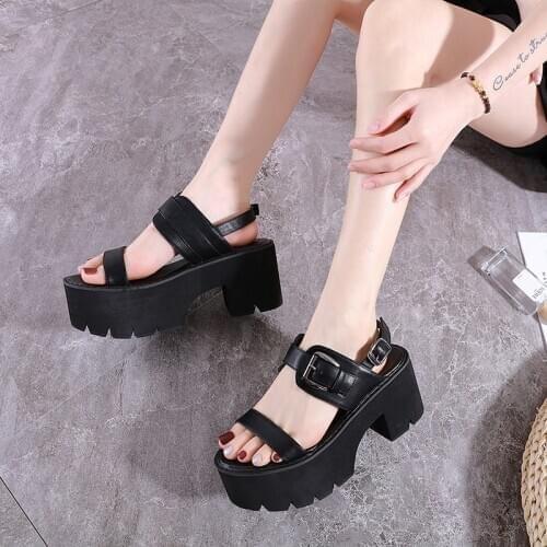 Women shoes block heels summer womens shoes 2021 Sandals platform shoes open toe heels zapatos gladiador para las mujeres