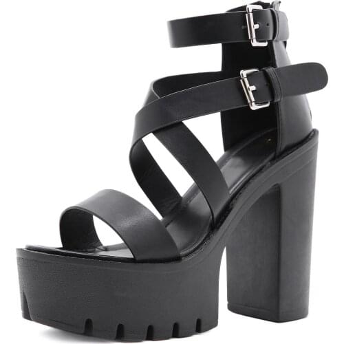 Dropshipping 2021 Sandals Rome Gladiator Slingbacks Peep Toe Women Flats Shoes Gothic Creepers Platform Ladies Plus Size 42 43