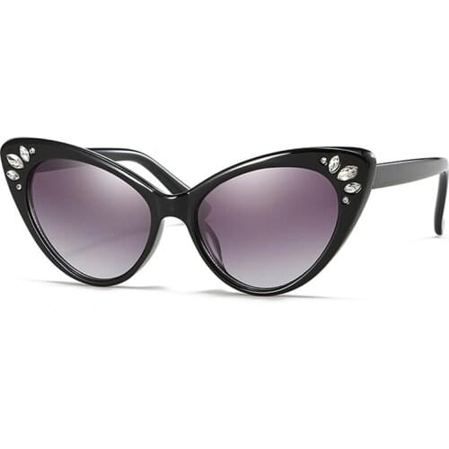 Woman Rhinestone Polarized Sunglasses Retro UV400 Outdoor Sports Dark Glasses Eye Protection Travel Holiday Fashion Glasses