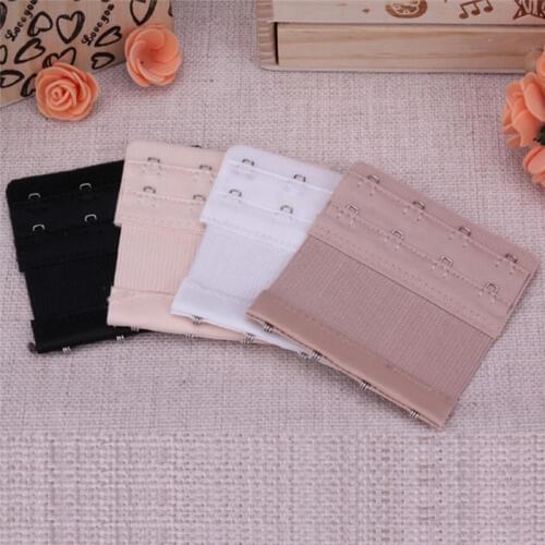 1PC Adjustable 4 Hooks 3 Rows Women Bra Extender Strap Bras Hooks Extension Stretch Buckle Size:7.5*5 CM High Quality