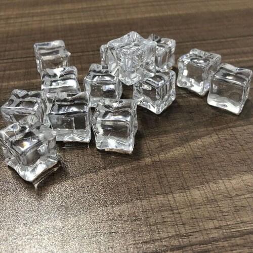100pcs per lot Wedding Party Home Decoration Vase Filler Transparent Square Gemstone Stone Acrylic Fake Ice Cube