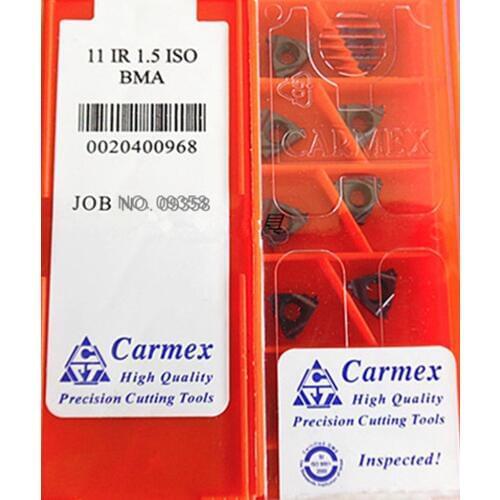 11IR A60 A55 0.5 0.75 1.0 1.25 1.5 1.75 2.0 2.5 ISO BMA 10pcs/set Carmex thread insert Processing stainless steel and steel