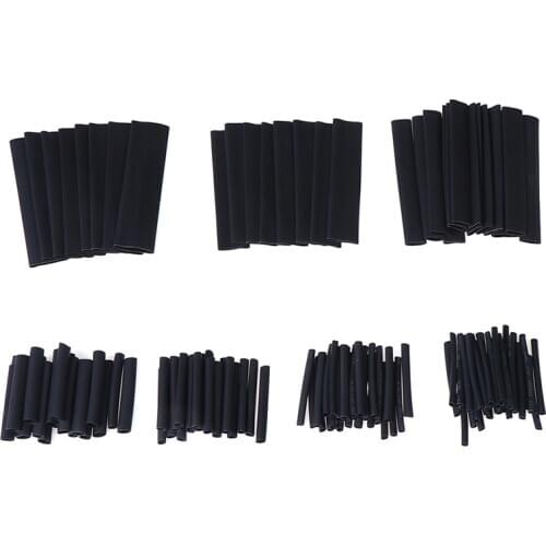 127pcs Heat Shrink Tubing Insulation Shrinkable Tube Assortment Electronic Polyolefin Ratio 2:1 Wrap Wire Cable Sleeve Kit