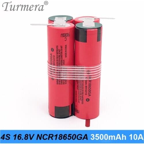 4s 18650 Battery Pack NCR18650B 3400mAh 16.8v 14.4v 10A Welding Solder Battery for Screwdriver Tools Battery Customized Battery