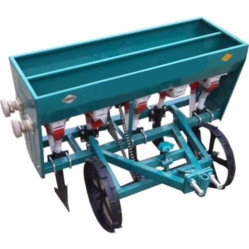 Walking tractor accessories small 4 lines wheat planter double sowing fertilizing and seeding machine