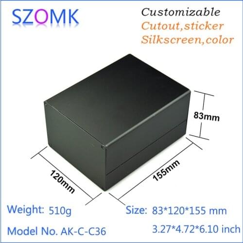 1 piece, 83*120*155mm equipment aluminum extrusion case hot selling aluminum amplifier enclosure diy aluminum project box