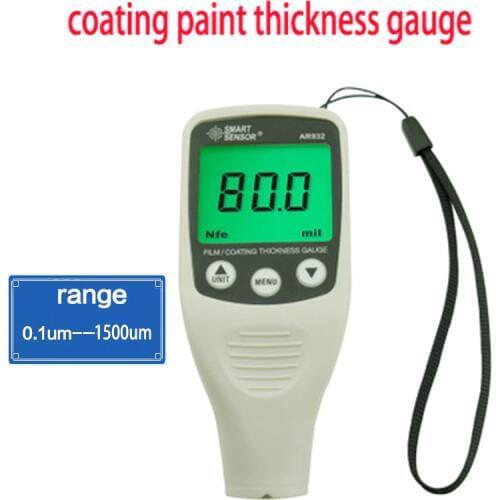 AR932 Digital Coating Thickness Gauge with Measurement Range 0~1500um Paint Coating Thickness Gauge Meter Tester