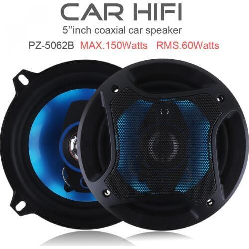 2pcs 5 Inch 150W 3 Way Car Coaxial Horn Auto Audio Music Stereo Full Range Frequency Hifi Speakers Non-destructive Installation
