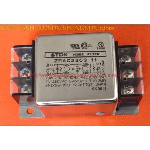 Free shipping New EMI anti interference Power filter ZRAC2203-11