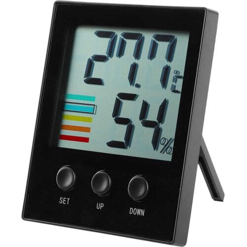Digital Indoor Thermometer Hygrometer Temperature Humidity Gauge with High Low Temperature Alarm Humidity Detector