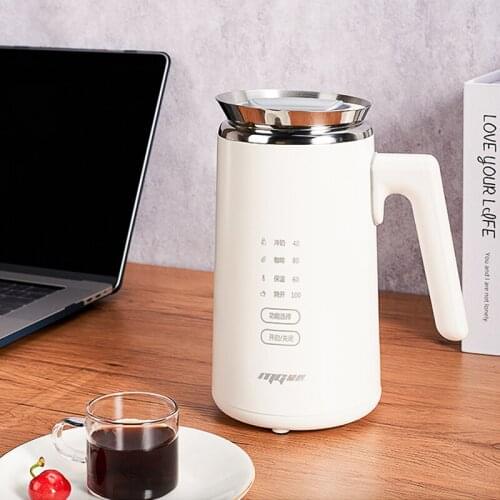 220V Portable Electric Kettle 800ml Travel Boiled Water Pot Automatic Thermal Stainless Steel Kettle Adjustable Temperature