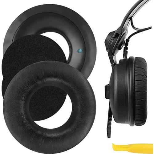 Geekria QuickFit Protein Leather Replacement Ear Pads for Sennheiser HD25-1, HD25-II, HD25SP, HD25SP-II Headphones Earpads