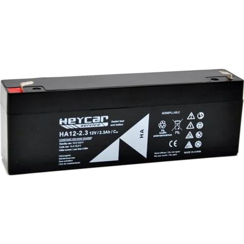 HEYCAR HA12-2.3 Battery 12V 2.3Ah rechargeable lead AGM for toys, security and alarm systems, medical equipment, UPS UPS