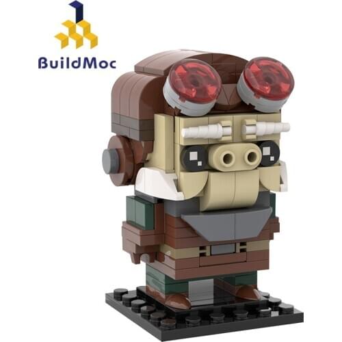 Bricks Red pig Miyazaki-Hayao Brickheadzs Creative Cartoon Character MOC-35498 Building Block Toy Birthday Gift Buildmoc