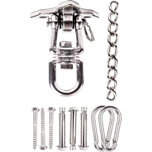 Hammock Suspension Kit with Swing Chain,100-Pound Load-Bearing 360° Rotating Swing Durable Hook,for Swings,Chairs,Yoga