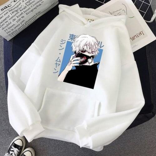 2021 Hot Cartoon Sweatshirt Tokyo Ghoul Unisex Hooide Couple Funny Tumblr Graphic Sweatshirt Harajuku Hoodie Tops