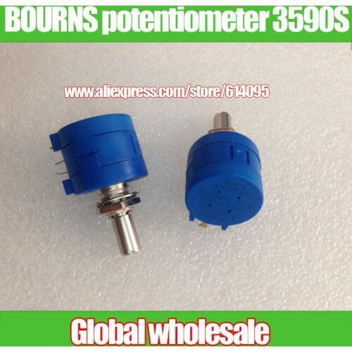 2pcs BOURNS Multi-turn wire potentiometer 3590S-2-1K 2K 5K 10K 20K 50k 100k / 10 turn Handle Diameter: 6.35MM