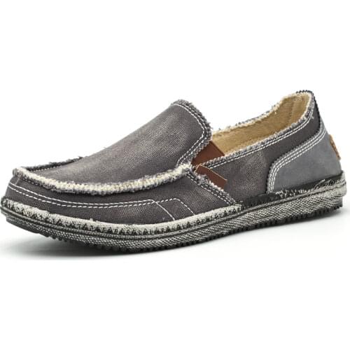 2021 Summer New Mens Canvas Boat Shoes Outdoor Convertible Slip On Loafer Fashion Casual Flat Non-Slip Deck Shoes Big Size 47