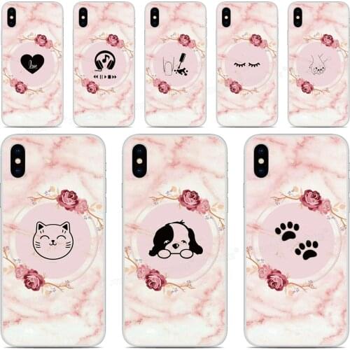 Print Marble Pink Rose Soft Phone Case For Wiko Y81 Y61 Y80 Y70 Y60 Y50 Sunny 5 View 5 Plus 4 3 Pro Wim Lite U Feel Prime Cover