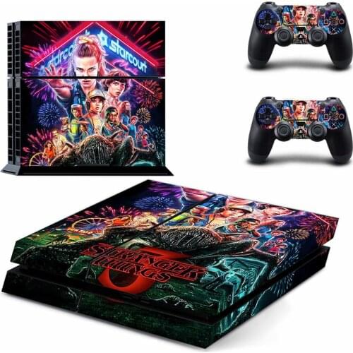 Stranger Things PS4 Stickers Play station 4 Skin PS 4 Sticker Decals Cover For PlayStation 4 PS4 Console & Controller Skins