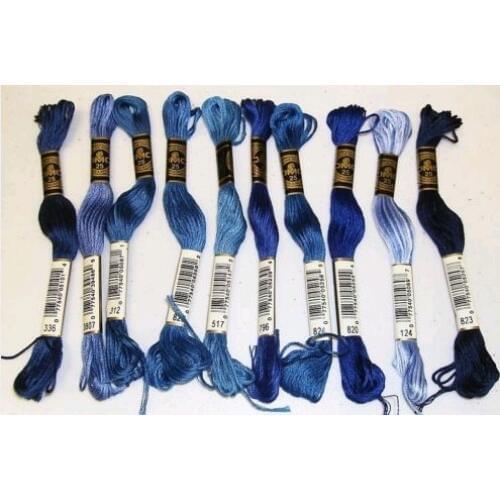 Oneroom Original French DMC Thread Embroidery Cross Stitch Floss Thread 8.7 Yard Long 6 Strands cross stitch skeins