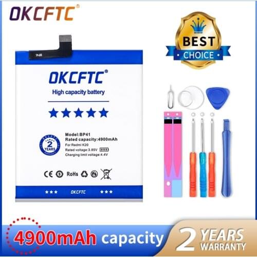 Original Replacement Battery BP41 For Xiaomi Redmi K20 Mi 9T Pro Mi9T Redmi K20Pro Premium Genuine Battery 3900mAh