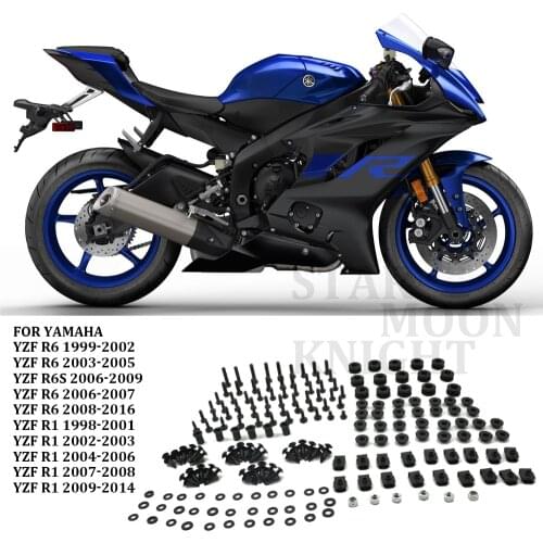Complete Fairing Bolt nut screw Kit For YAMAHA YZF R6 YZF R6s YZF R1 YZFR1 YZFR6 Motorbike Accessories