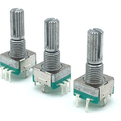 5pcs Plum handle 20mm 15mm Rotary Encoder Coding Switch EC11 Digital Potentiometer With Push Button Switch 5 Pin 20 Position